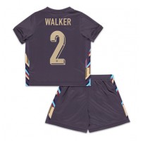 Maglia Calcio Inghilterra Kyle Walker #2 Seconda Divisa Bambino Europei 2024 Manica Corta (+ pantaloncini)